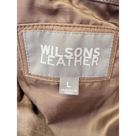 Retro‎ Wilsons Leather Women's Jacket Brown Genuine Leather Belted Blazer Size L - Picture 4 of 9